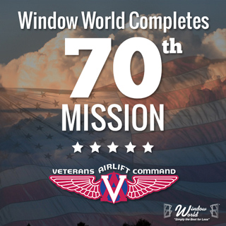 Flight Marks 70th Veterans Airlift Command Mission for Window World